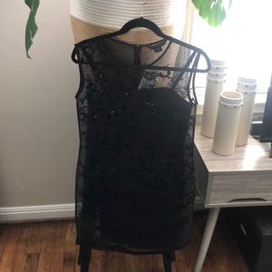 NWT French Connection Black Sheath Beaded Dress